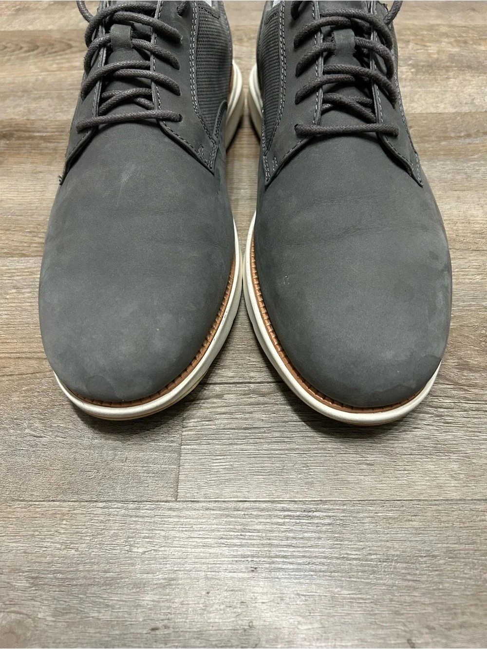 Cole Haan Zerogrand Atlantic Men’s Size 11.5 Wide Gray Nubuck Oxfords Shoes